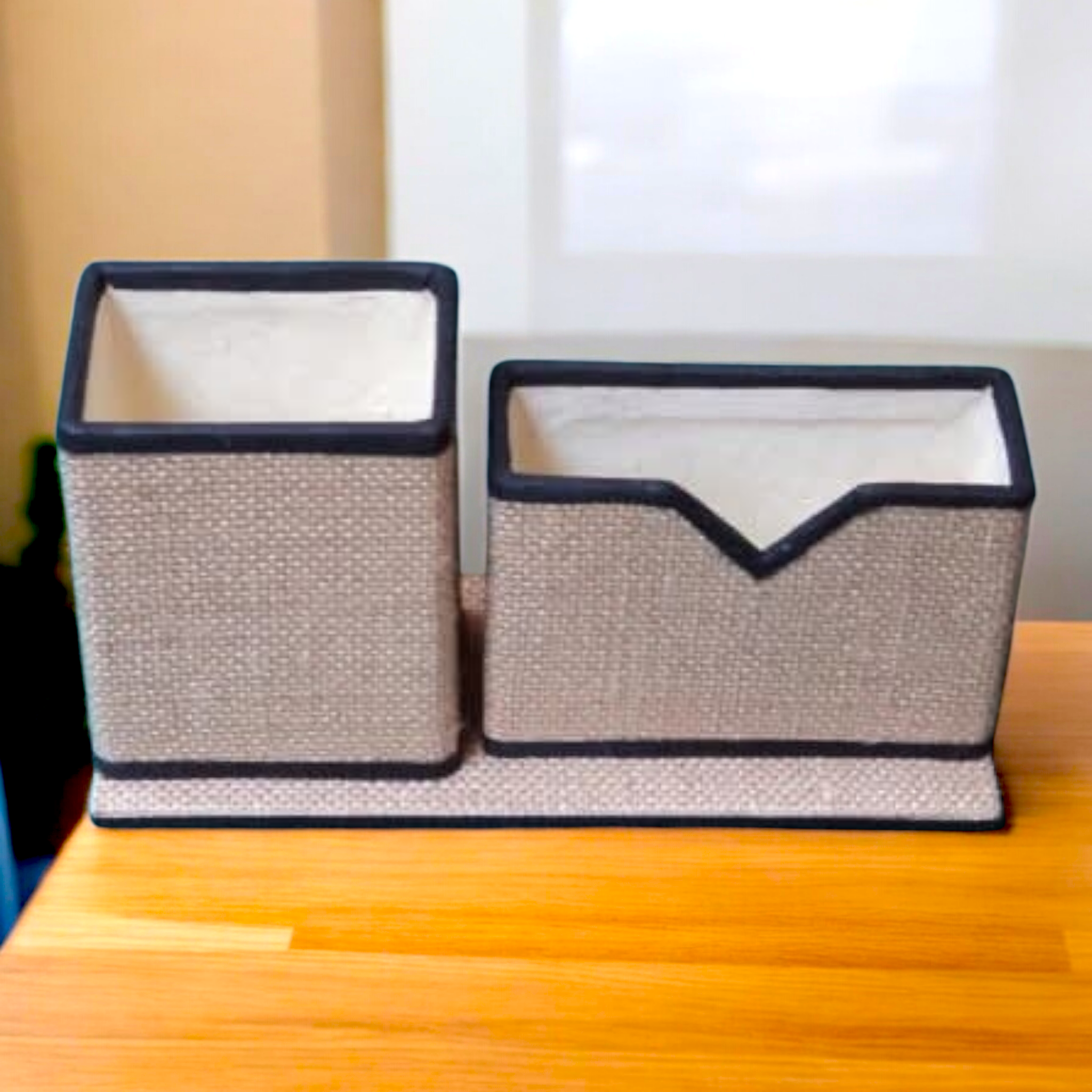 Jute-Made Card & Pen Holder